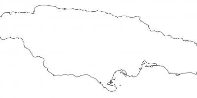 Դատարկ քարտեզ Ջամայկա սահմանների հետ