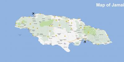 Քարտեզ Ջամայկա օդանավակայանների եւ առողջարաններ