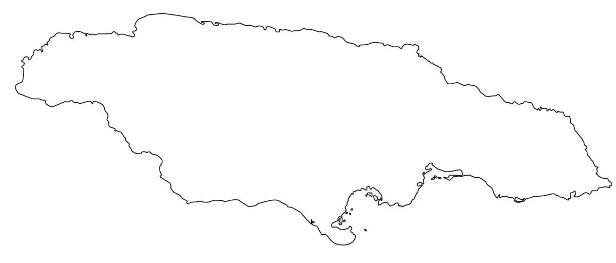 Քարտեզ Ջամայկա ուրվագիծը