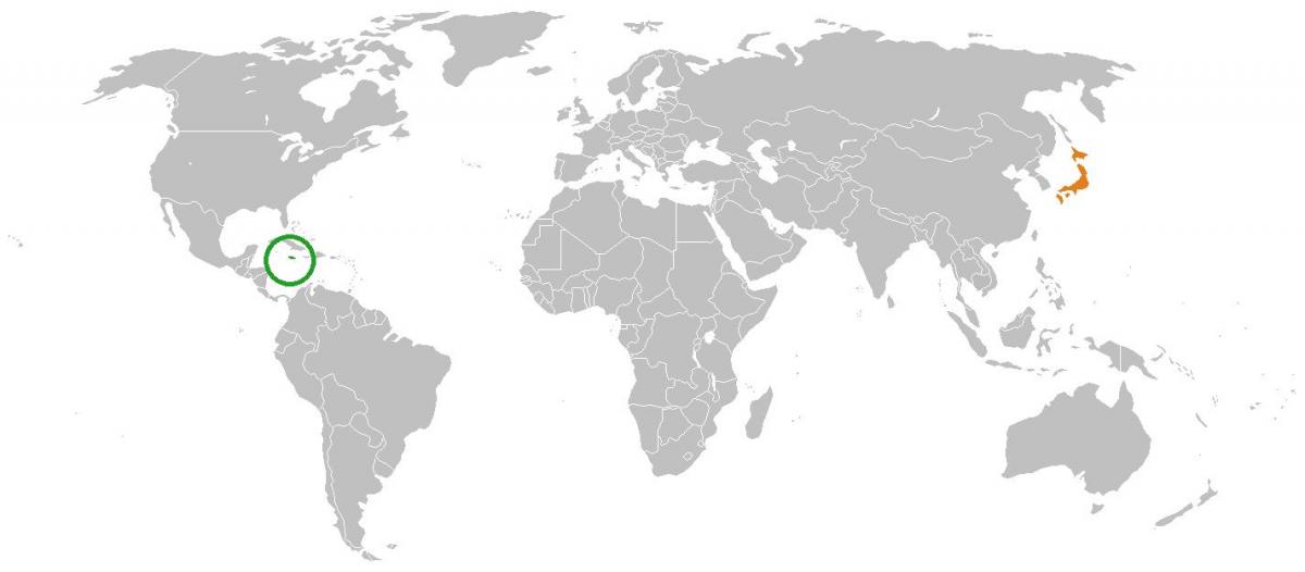 Ջամայկա աշխարհի քարտեզի վրա