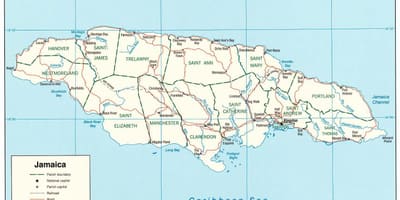 Jamaican քարտեզի վրա