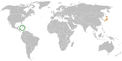 Ջամայկա աշխարհի քարտեզի վրա