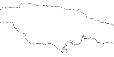 Քարտեզ Ջամայկա դատարկ