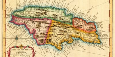 Քարտեզ vintage Ջամայկա