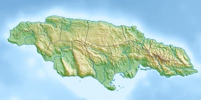 Ռելիեֆի քարտեզ Ջամայկա
